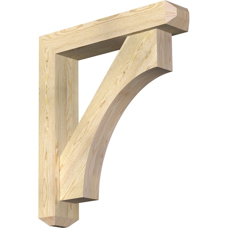 Ekena Millwork Westlake Craftsman Rough Sawn Bracket w/ Offset Brace, Douglas Fir, 6"W x 30"D x 34"H BKT0604X30X34WTL04RDF